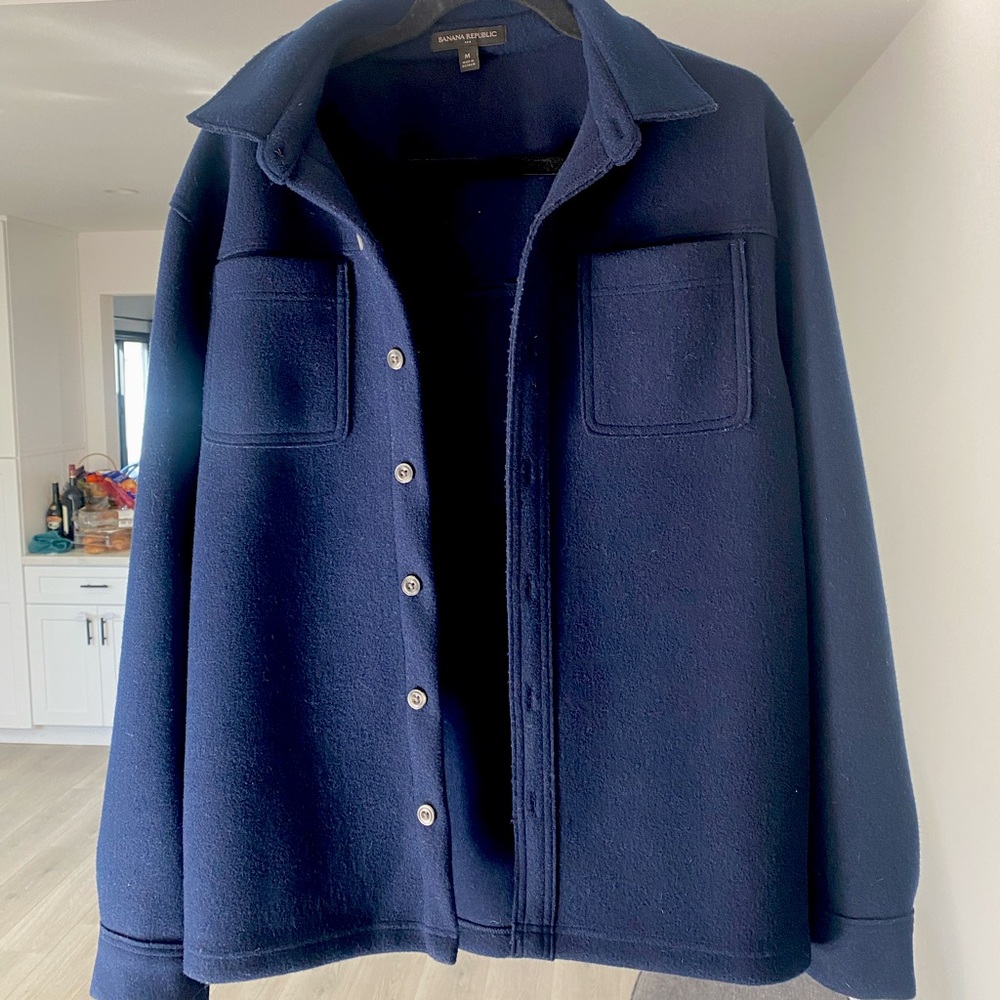Navy blue shirt jacket (shacket) light-mid weight